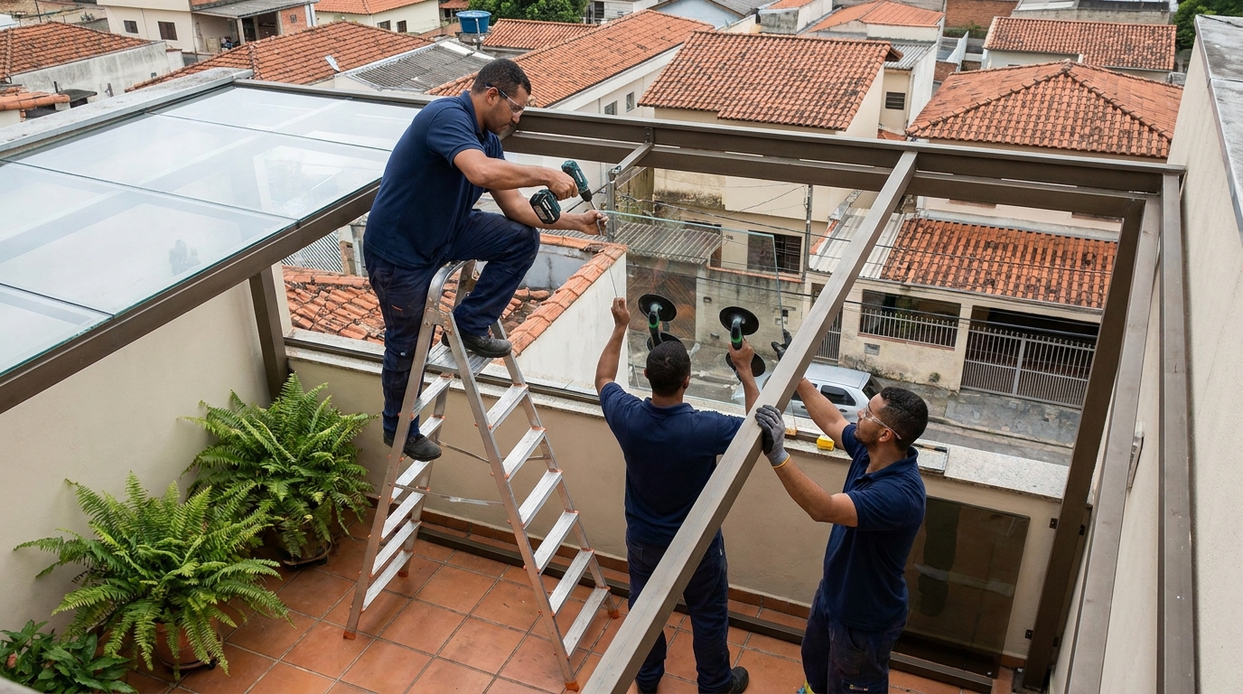 Cobertura de Vidro em Cotia‑SP